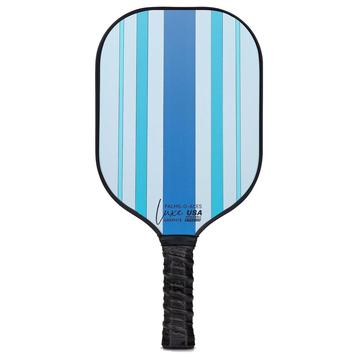Blue Stripes USAPA Approved Graphite Pickleball Paddle with Cover - Palms - O - Aces