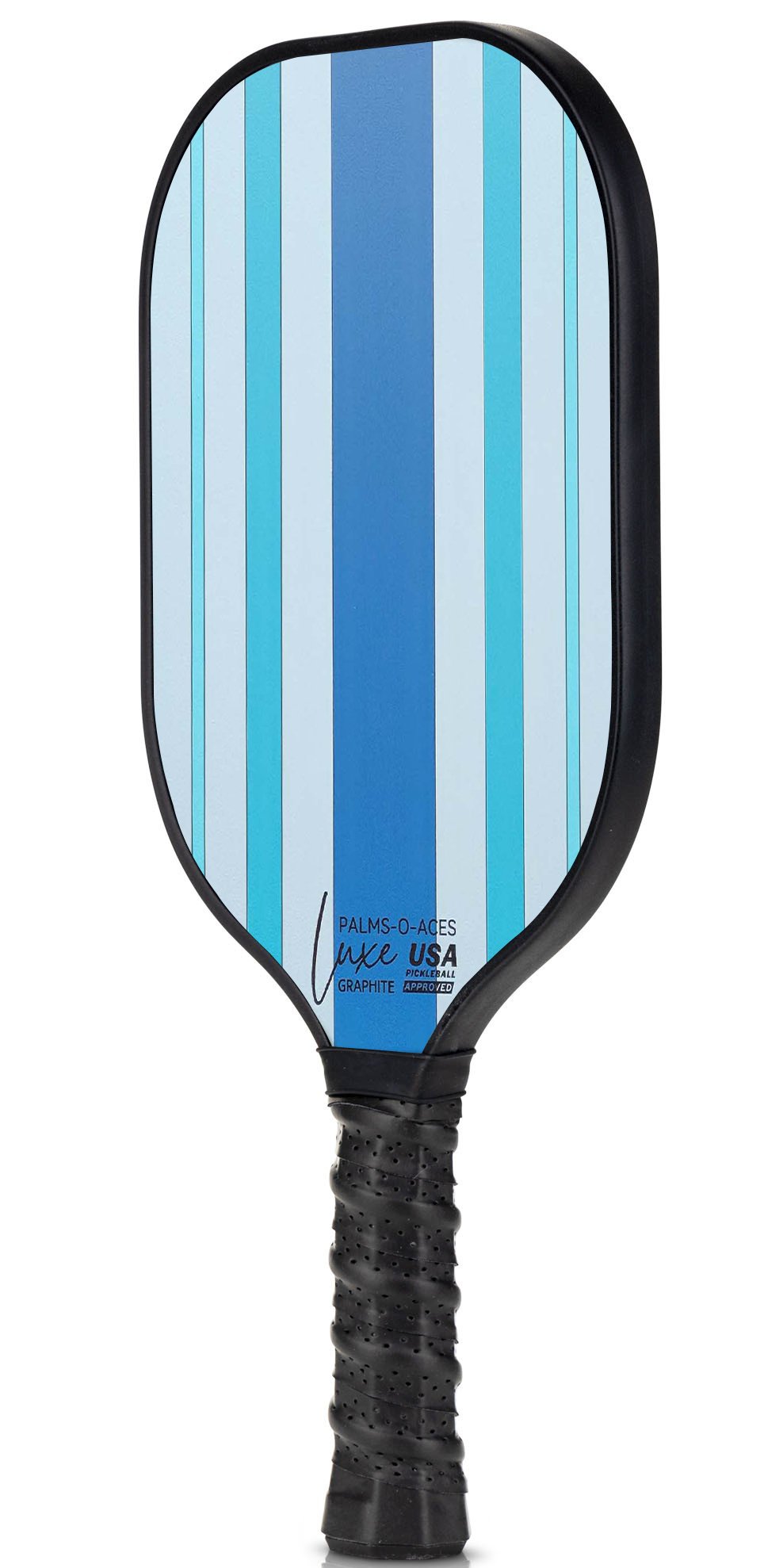 Blue Stripes USAPA Approved Graphite Pickleball Paddle with Cover - Palms - O - Aces