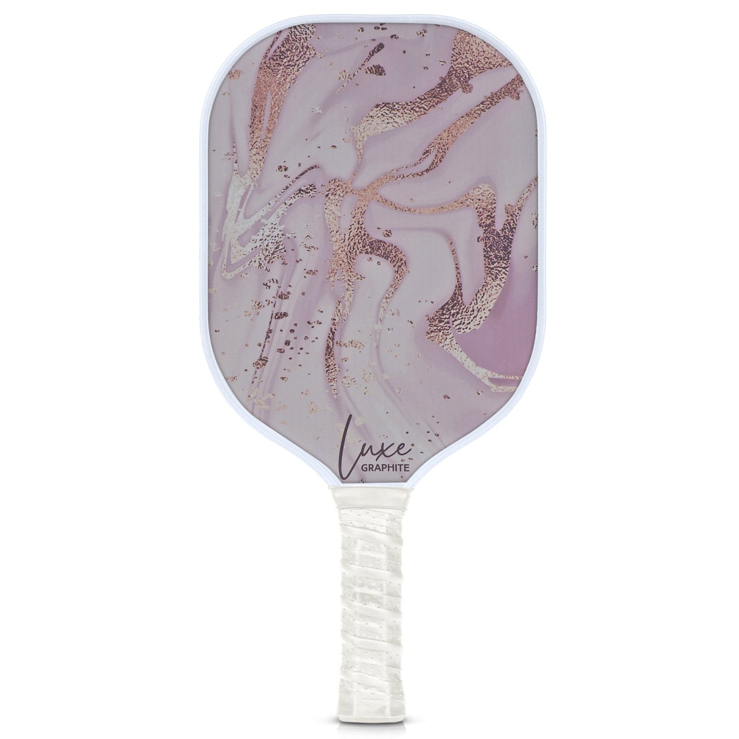 Golden Pink with White Luxe Graphite Pickleball Paddle with Cover - Palms-O-Aces