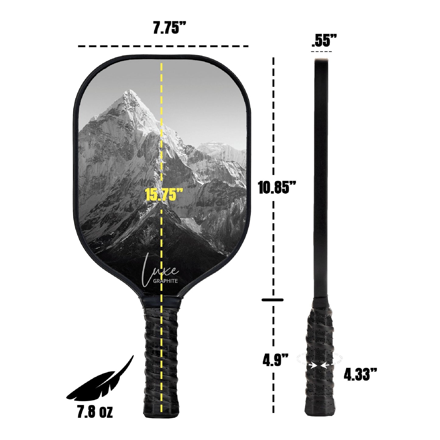 Holy Mother Luxe Graphite Pickleball Paddle with Cover