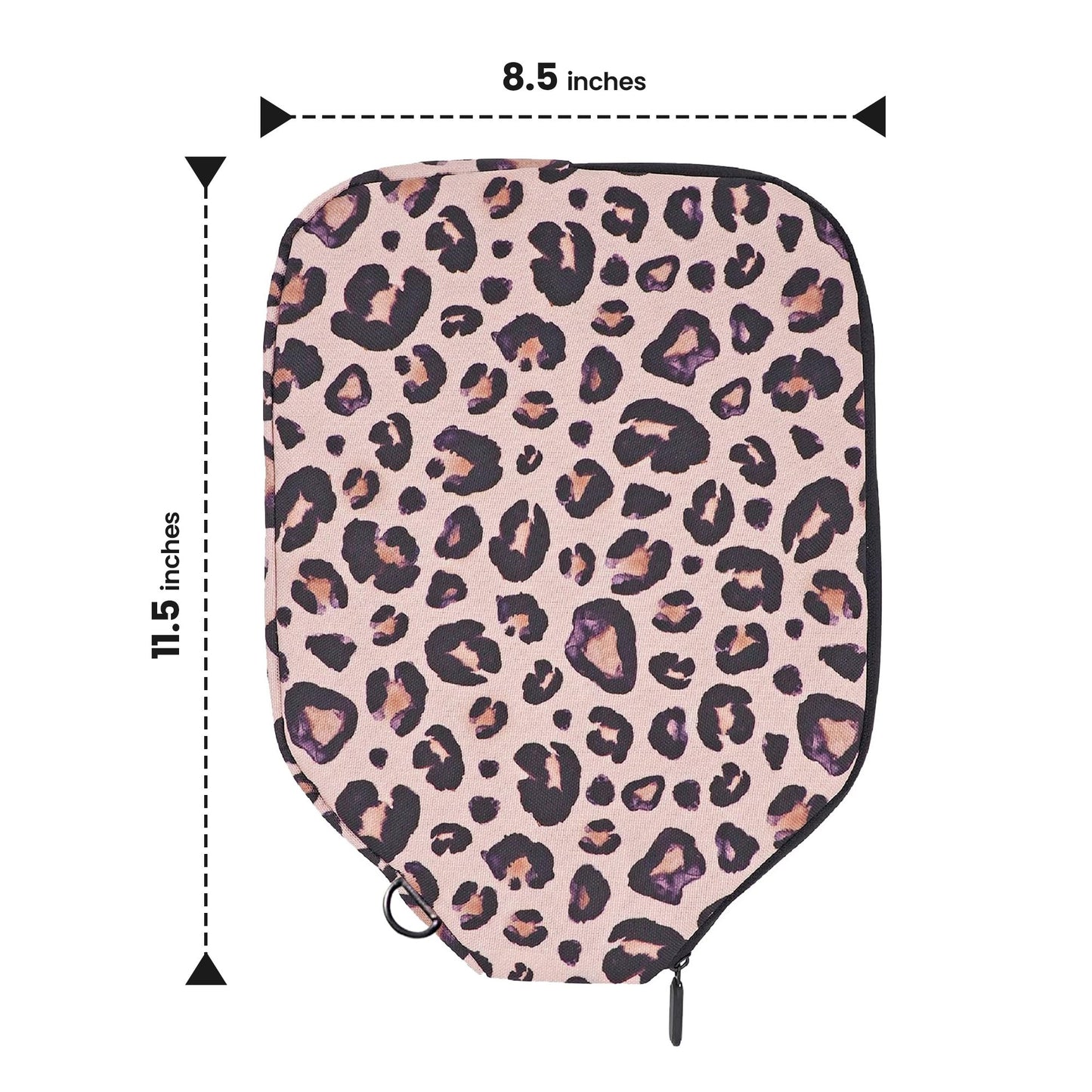 Pink Leopard Pickleball Paddle Cover - Standard - Palms-O-Aces
