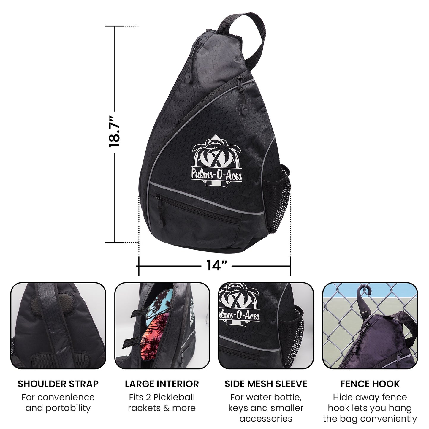 The Palm Set Graphite Pickleball Paddle Set - Palms-O-Aces