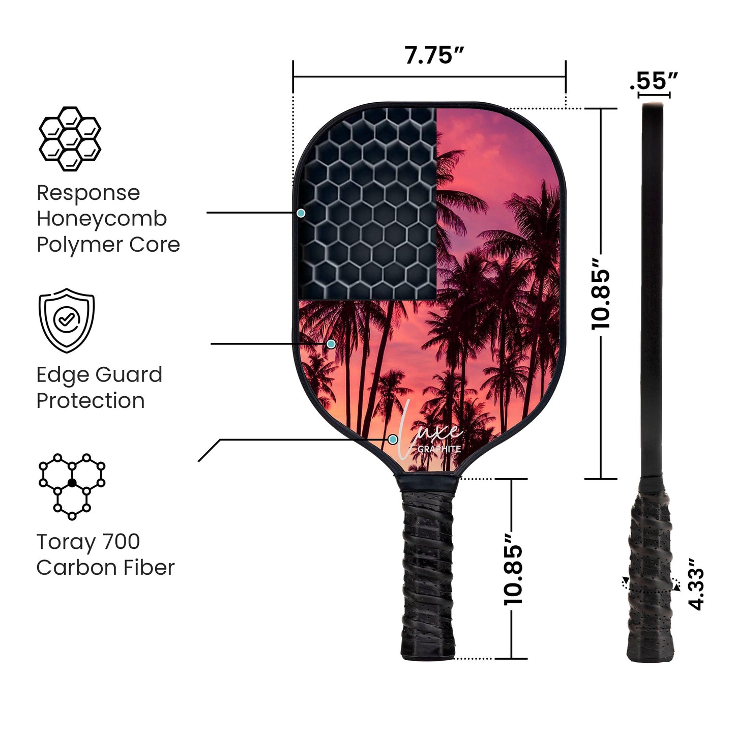 The Palm Set Graphite Pickleball Paddle Set - Palms-O-Aces