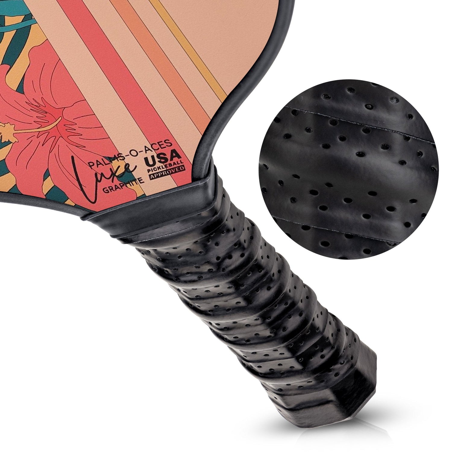 Hibiscus USAPA Approved Graphite Pickleball Paddle with Cover 2 - Palms - O - Aces