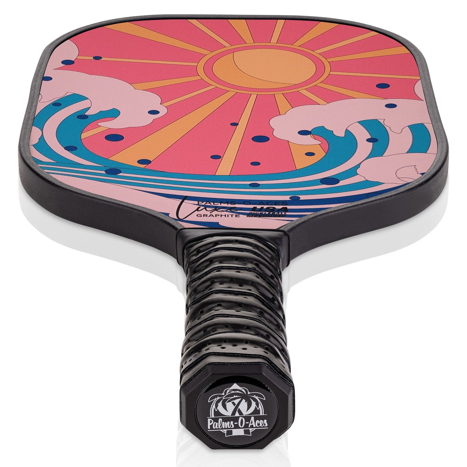 The Wave USAPA Approved Luxe Graphite Pickleball Paddle with Cover 2 - Palms - O - Aces