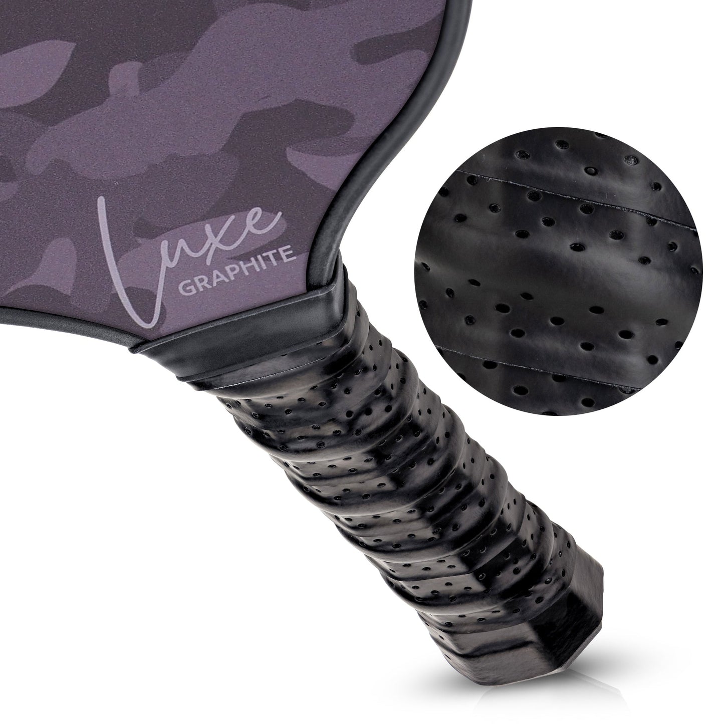 Dark Camo Luxe Graphite Pickleball Paddle with Cover - Palms-O-Aces