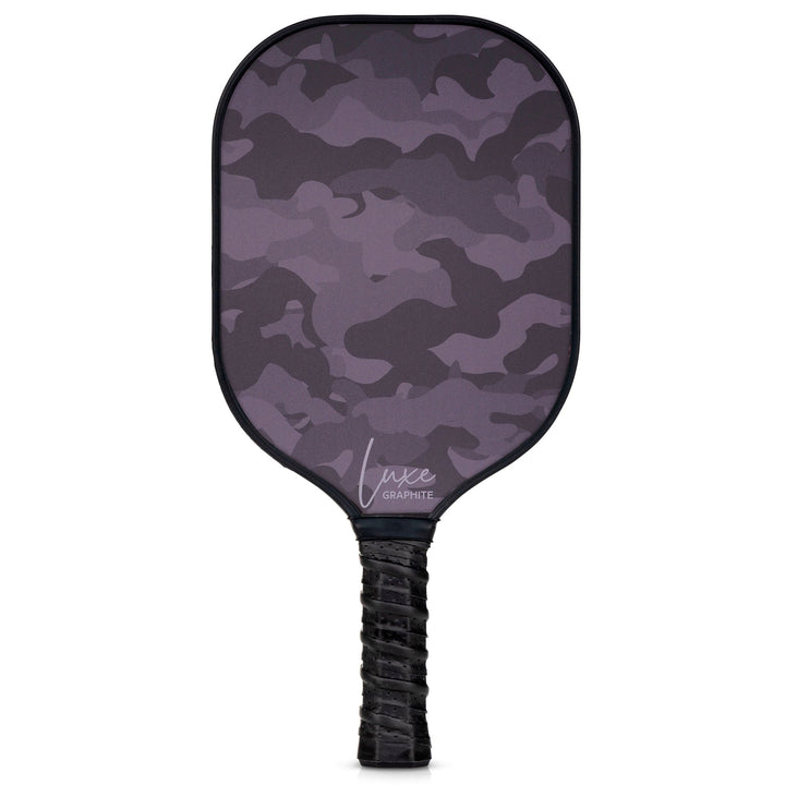Dark Camo Luxe Graphite Pickleball Paddle with Cover - Palms-O-Aces