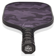 Dark Camo Luxe Graphite Pickleball Paddle with Cover - Palms-O-Aces