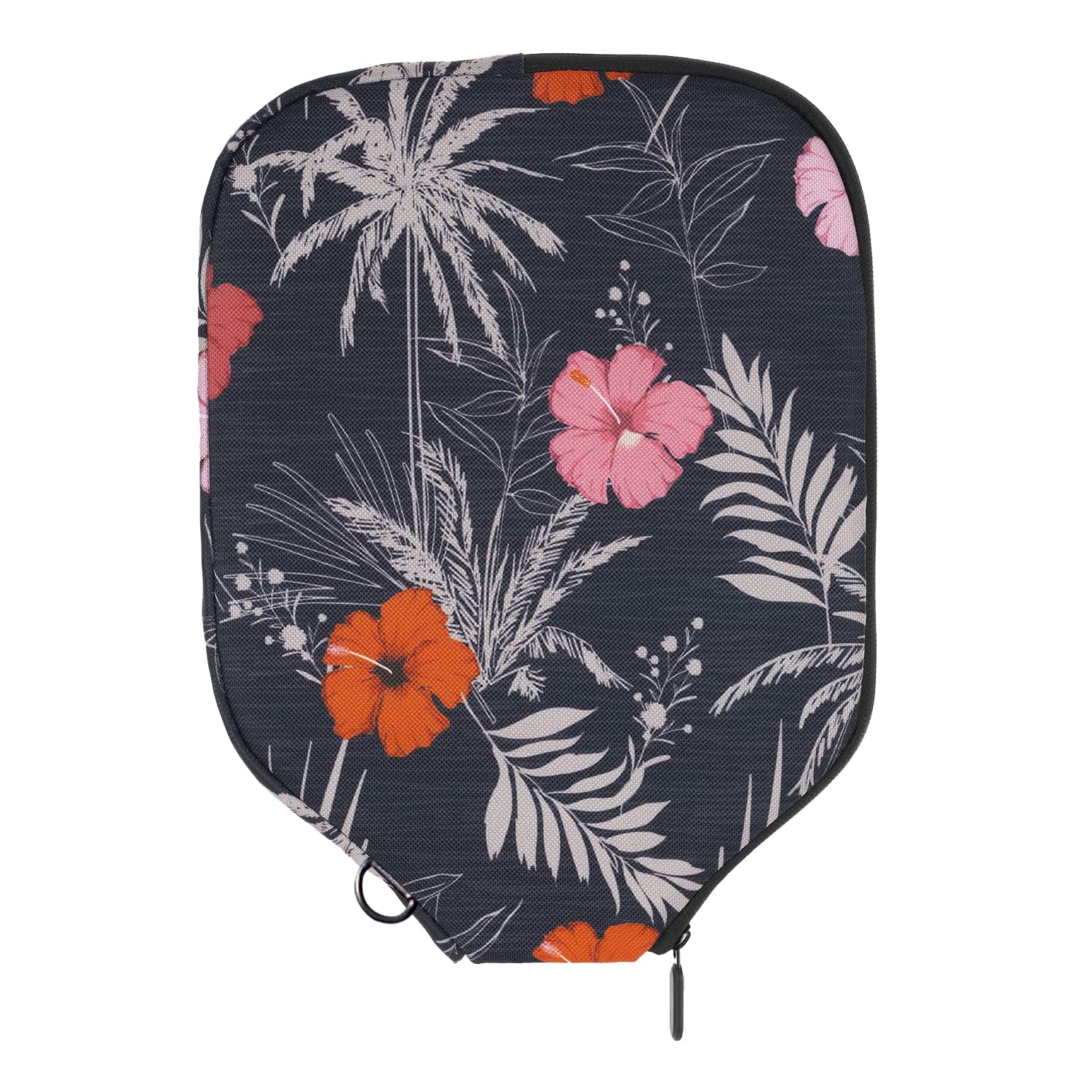 Hibiscus on Charcoal Pickleball Paddle Cover - Standard - Palms-O-Aces