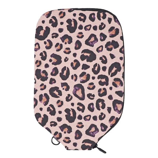 Pink Leopard Pickleball Paddle Cover - Elongated - Palms-O-Aces